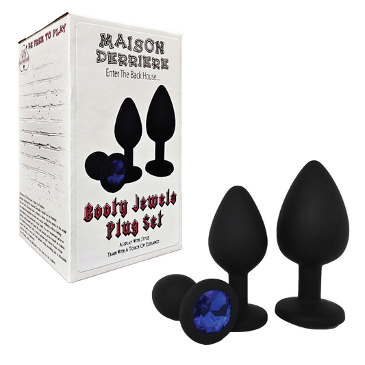 Maison Derriere Booty Jewels Jeweled Butt Plug Set - Blue