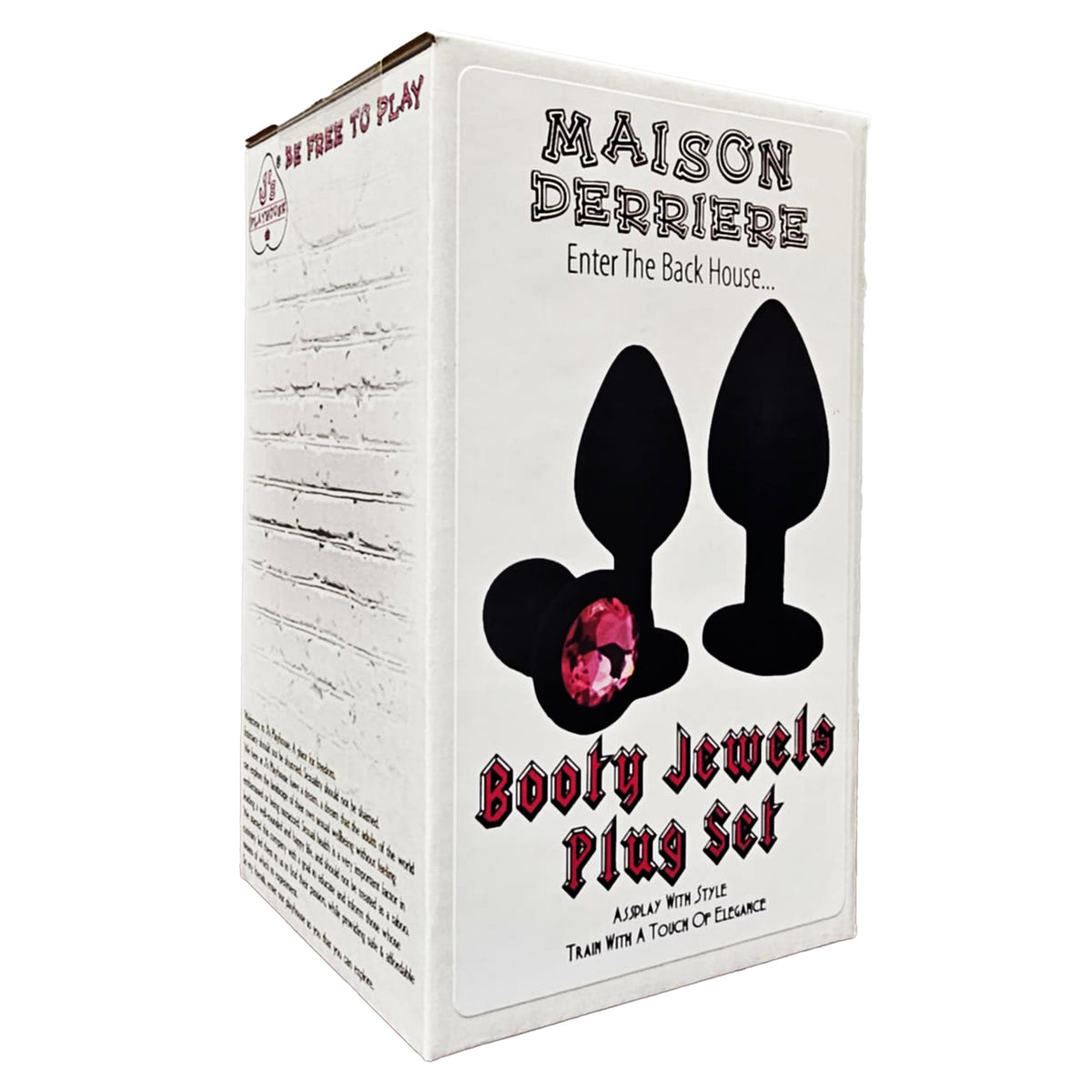 Maison Derriere Booty Jewels Jeweled Butt Plug Set - Hot Pink
