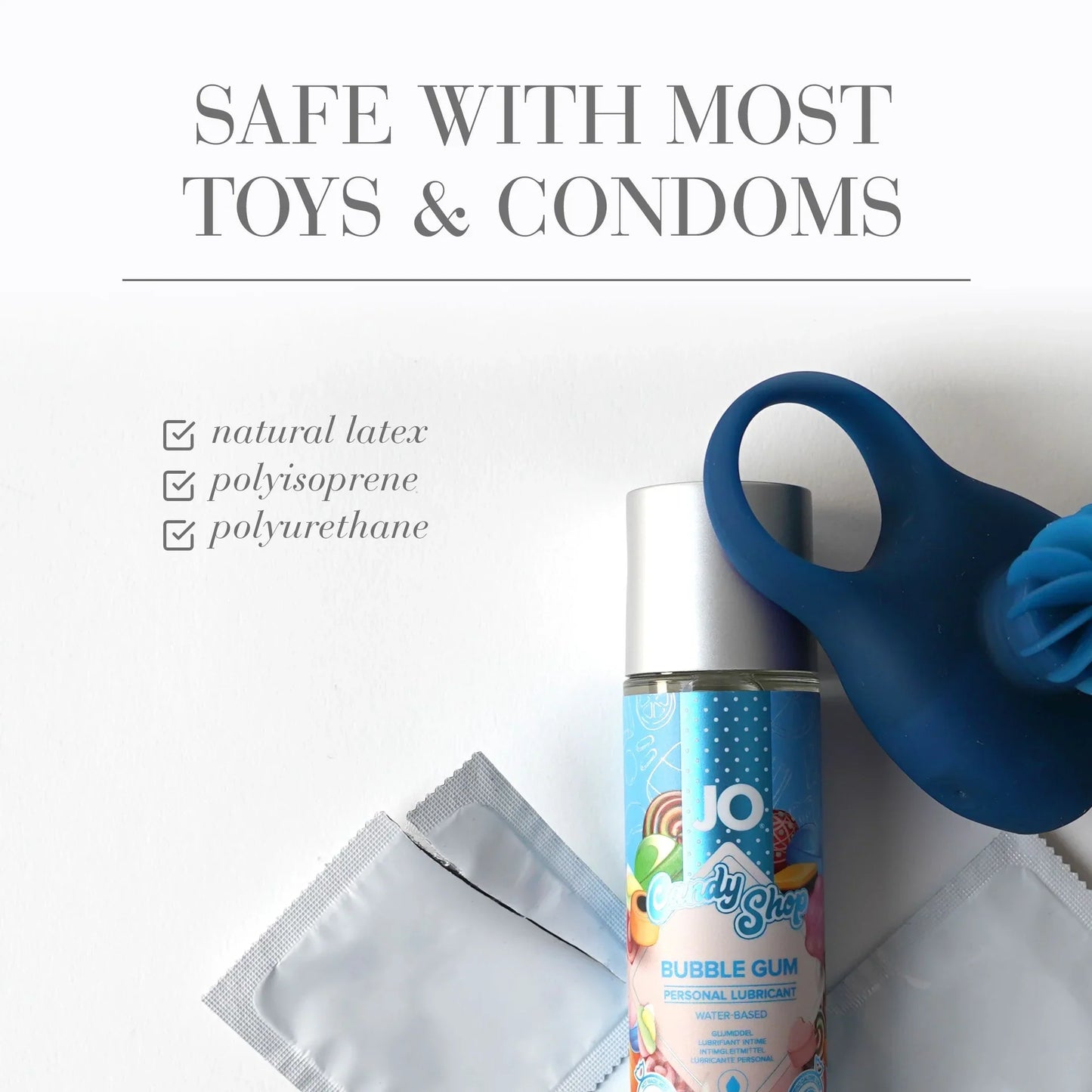 JO H2O Candy Shop Water-Based Flavored Lubricant Bubble Gum 2floz