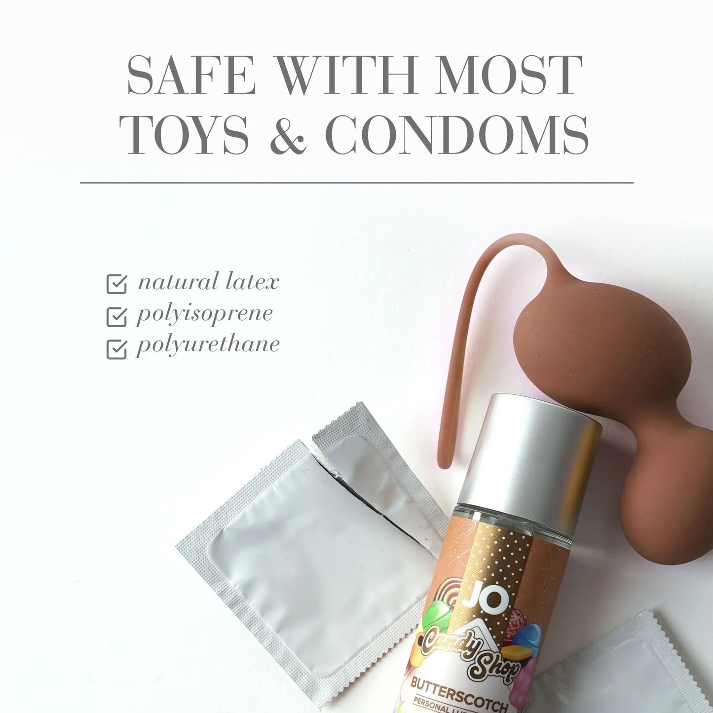 JO H2O Candy Shop Water-Based Flavored Lubricant Butterscotch 2floz