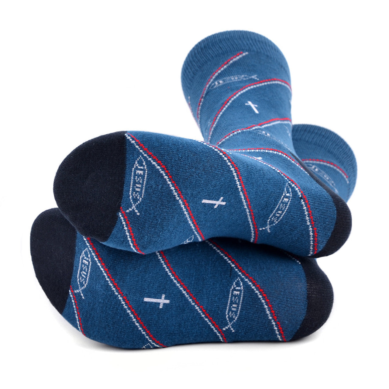Parquet Men's Jesus Fish Novelty Socks