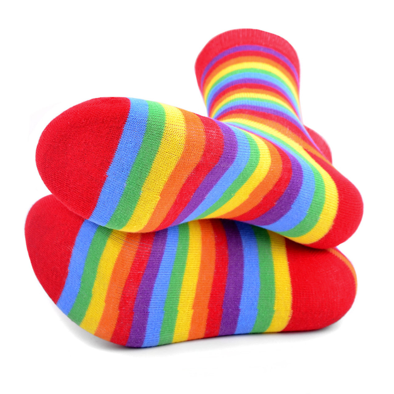 Parquet Women's Rainbow Striped Novelty Socks