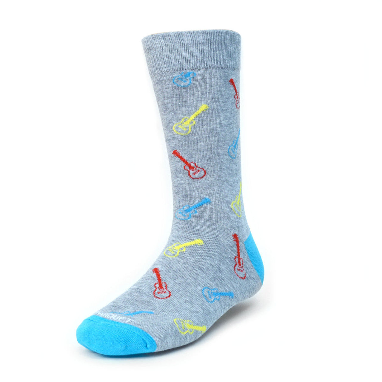 Parquet Men's Guitar Premium Collection Novelty Socks - Grey