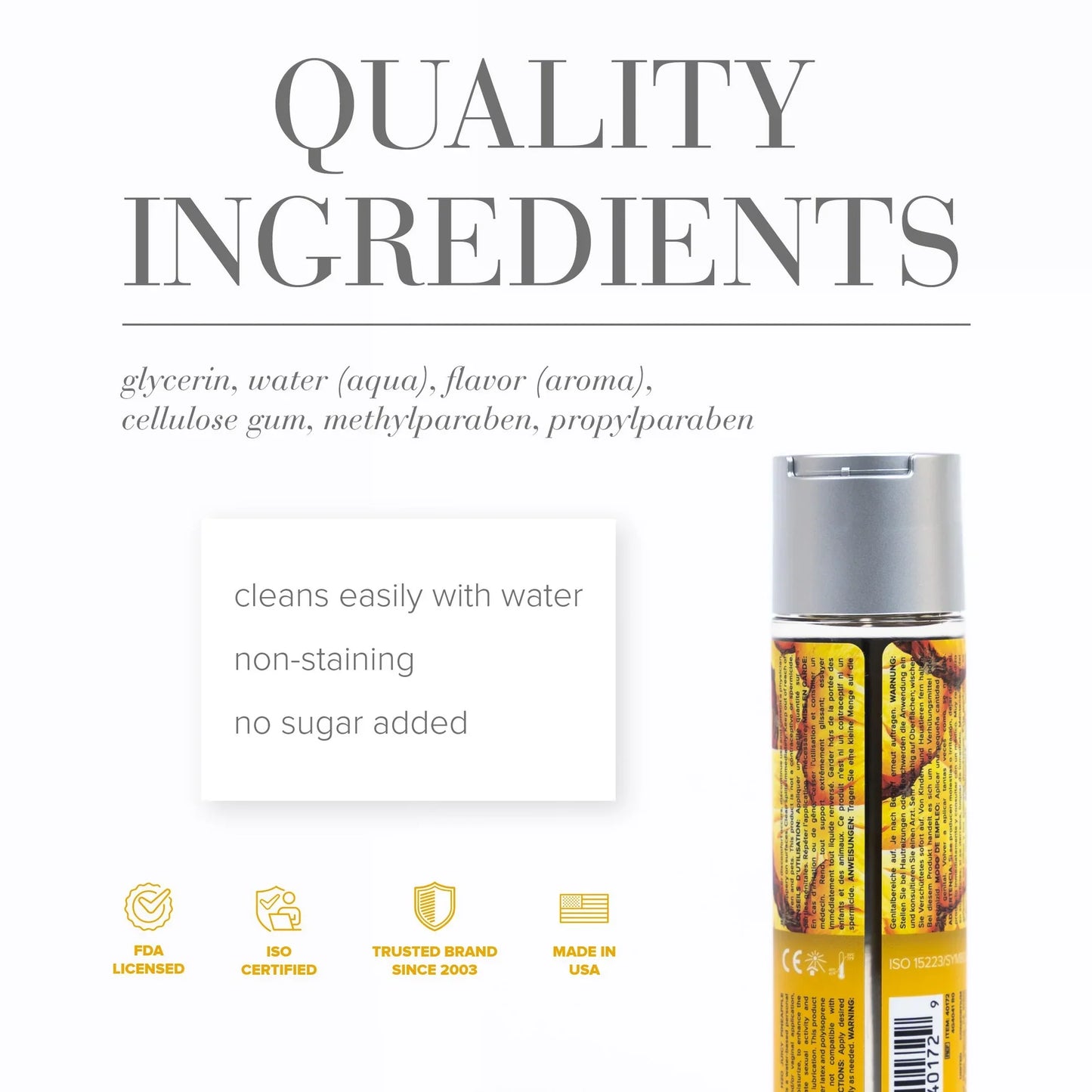 JO H2O Flavored Water-Based Lubricant Juicy Pineapple - Asst. Sizes Available