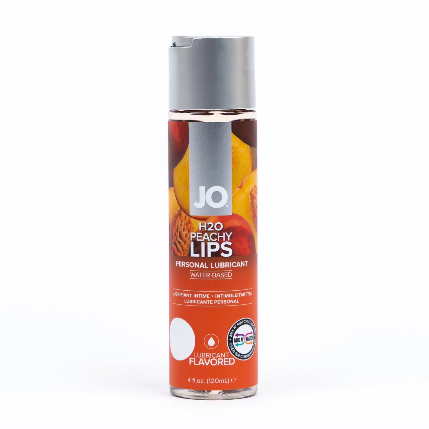 JO H2O Flavored Water-Based Lubricant Peachy Lips - Asst. Sizes Available