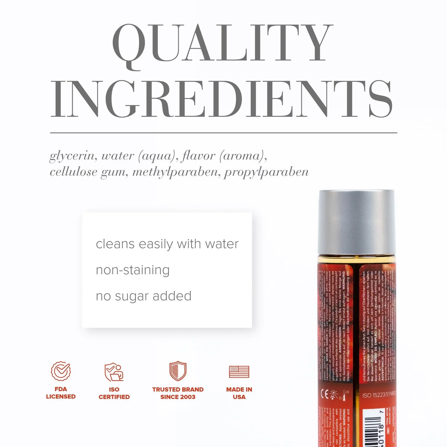 JO H2O Flavored Water-Based Lubricant Strawberry Kisses - Asst. Sizes Available