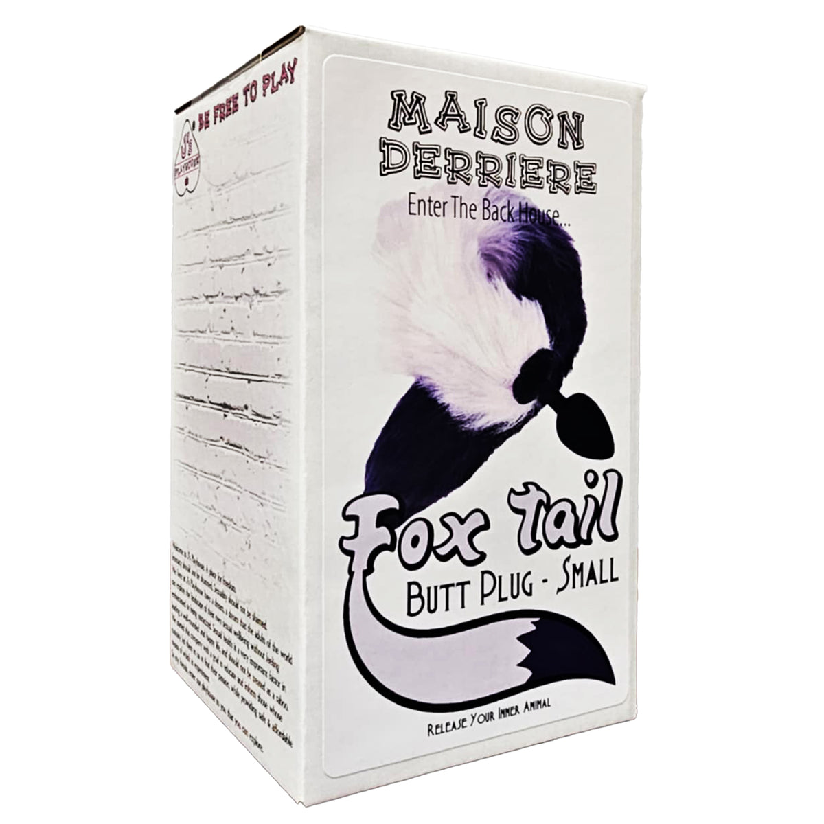 J's Playhouse® Maison Derriere Fox Tail Butt Plug Black Purple - Asst. Sizes Available