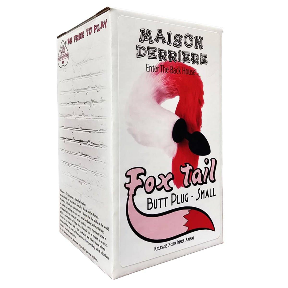 J's Playhouse® Maison Derriere Fox Tail Plug Black Pink - Asst. Sizes Available