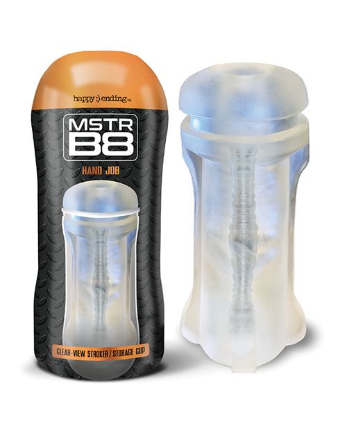 Global Novelties Happy Ending MSTR B8 Clear View Stroker - Clear