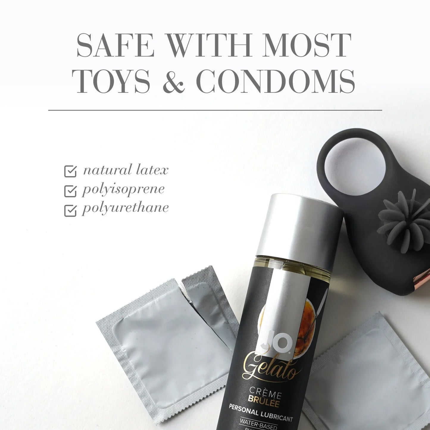 JO H2O GELATO Flavored Water-Based Lubricant Creme Brulee - Asst. Sizes Available