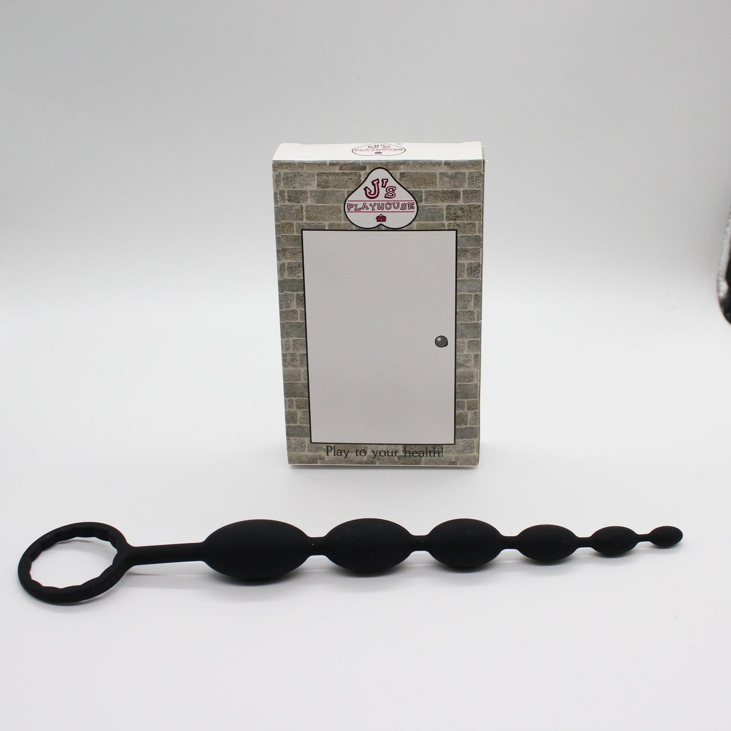 J's Playhouse® Maison Derriere Silicone Anal Beads - Black CLEARANCE