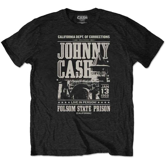 Johnny Cash Prison Poster T-Shirt - Asst. Sizes CLEARANCE