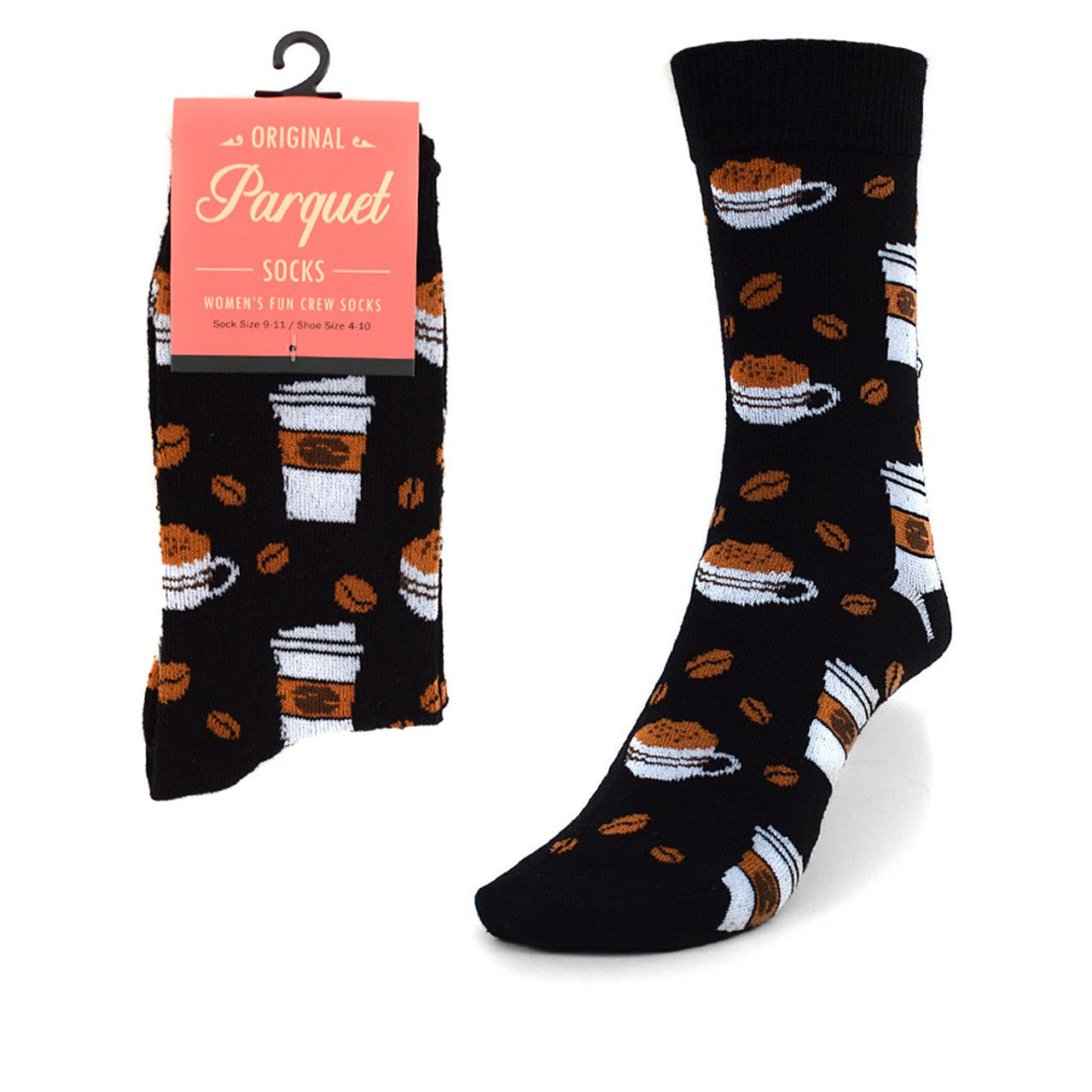 Parquet Women's Coffee Cups Novelty Socks