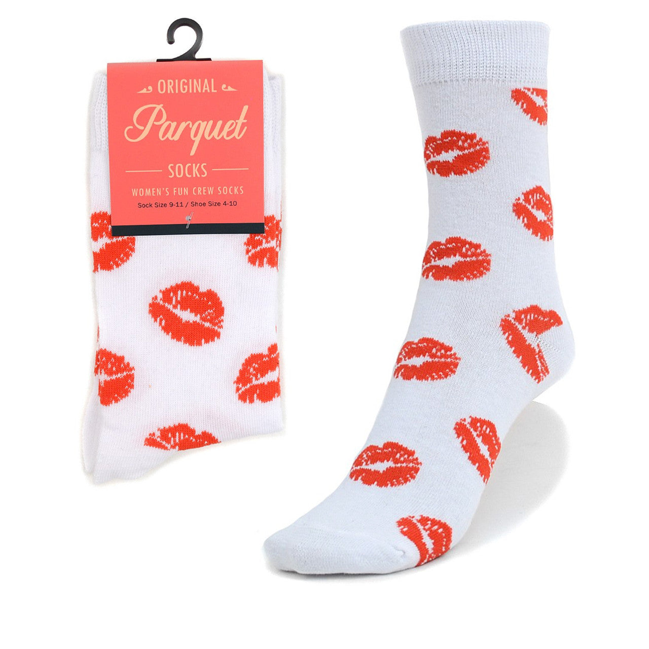 Parquet Women's Lips Pattern Novelty Socks