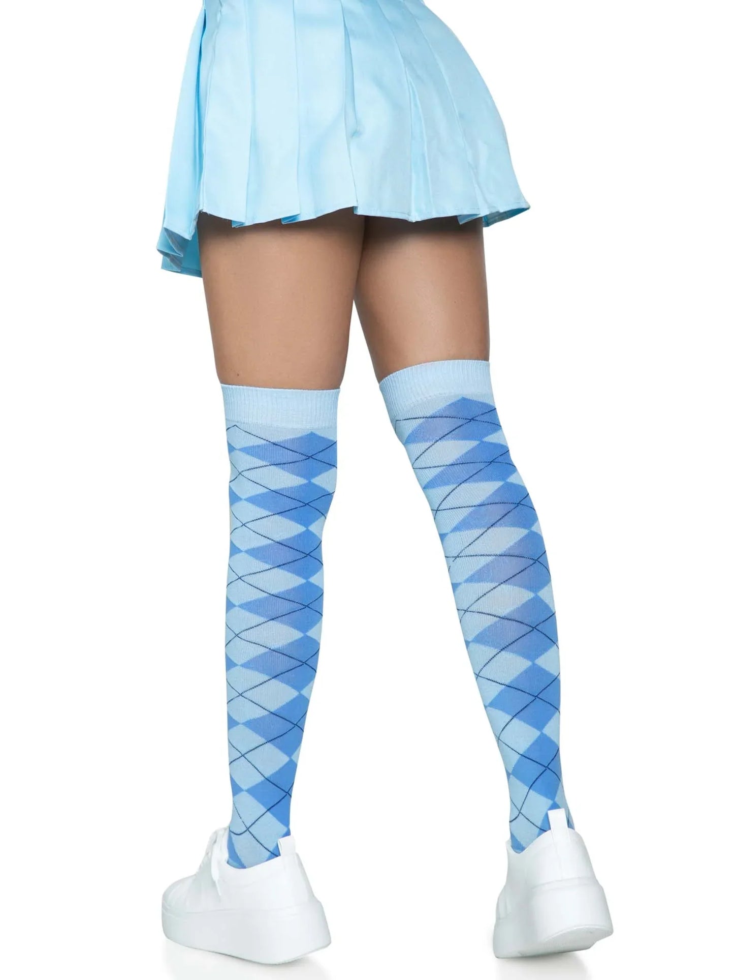 Leg Avenue Thigh High Madeline Argyle Socks - Pick Your Color