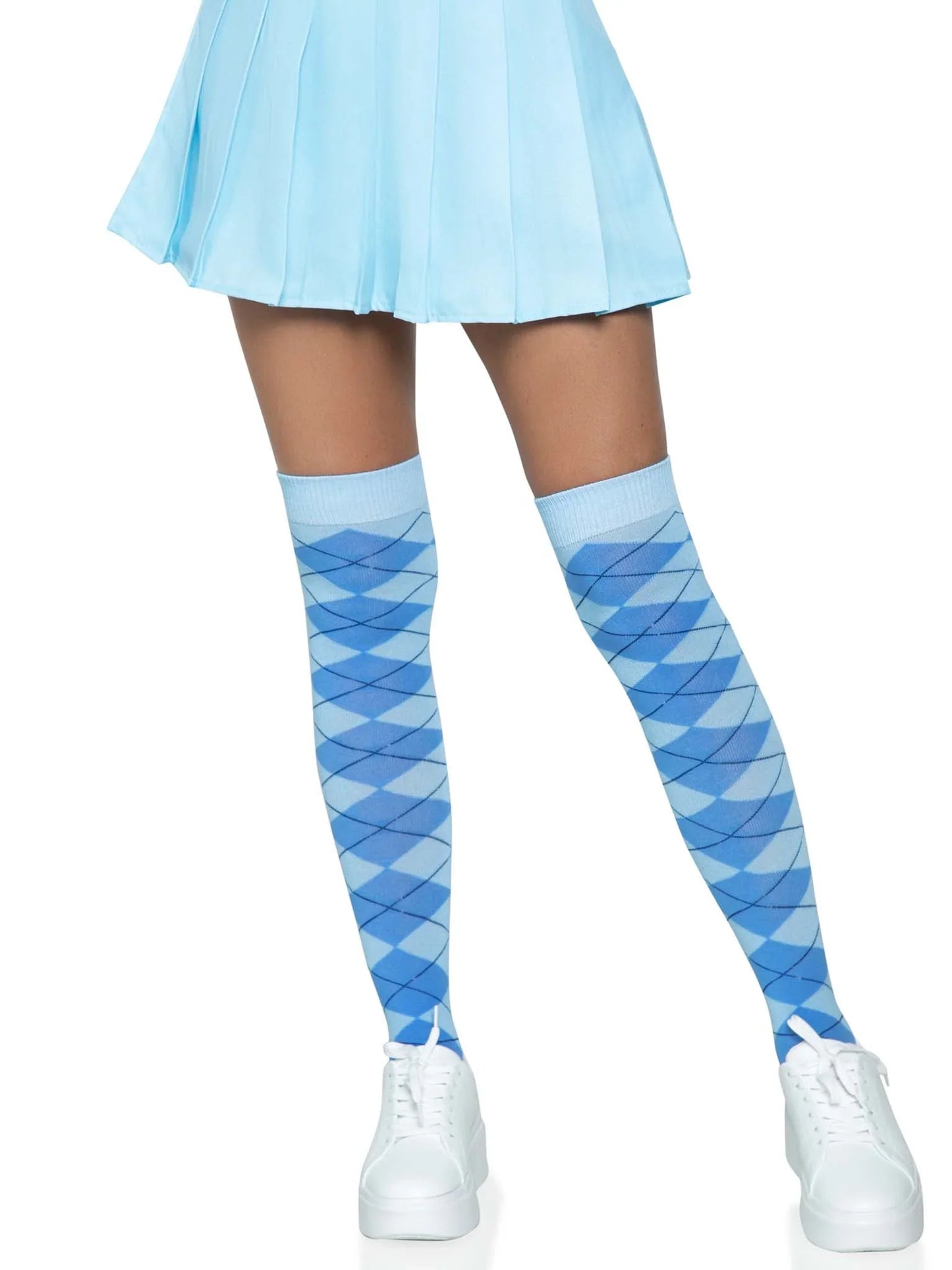 Leg Avenue Thigh High Madeline Argyle Socks - Pick Your Color