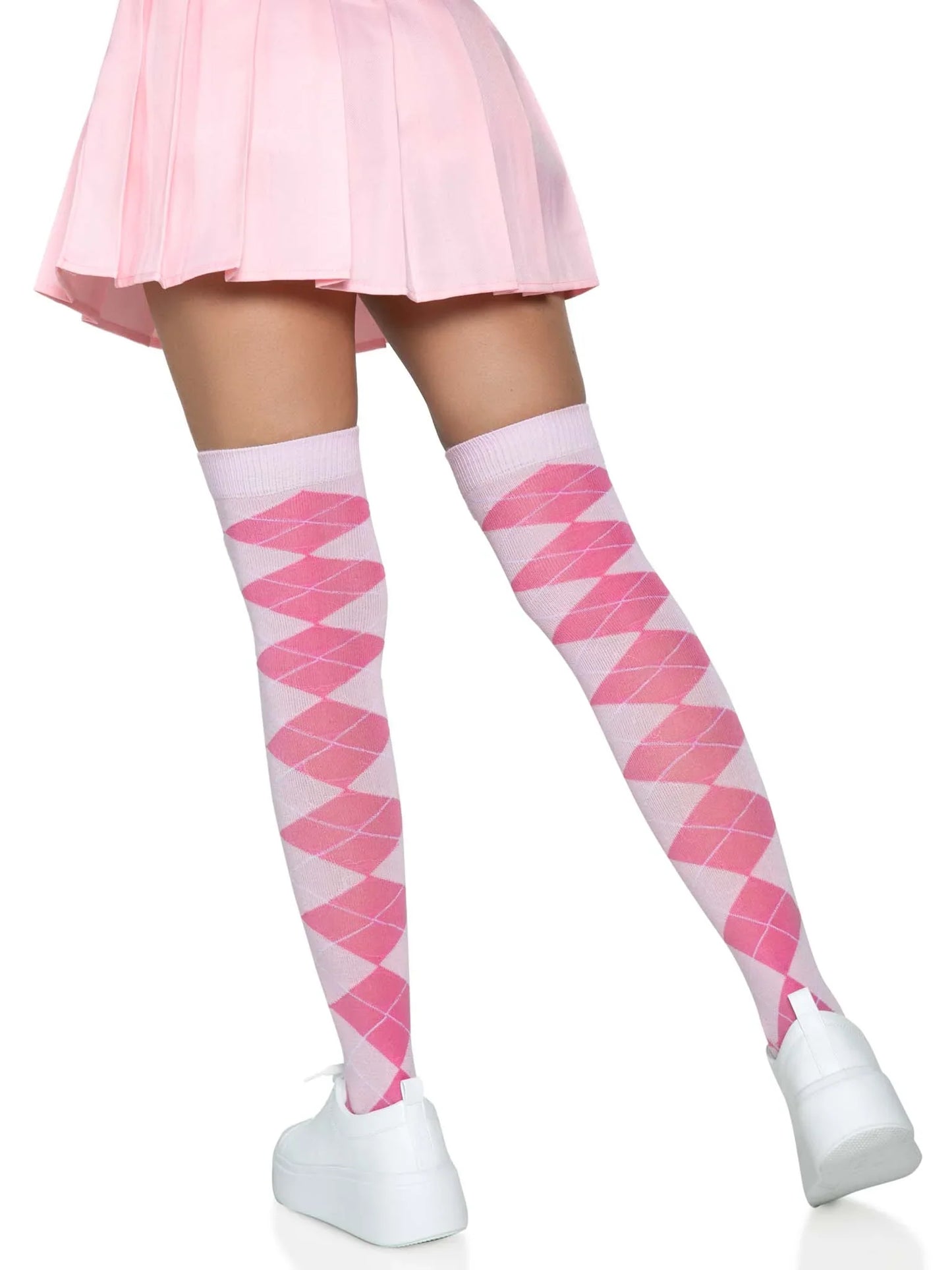 Leg Avenue Thigh High Madeline Argyle Socks - Pick Your Color