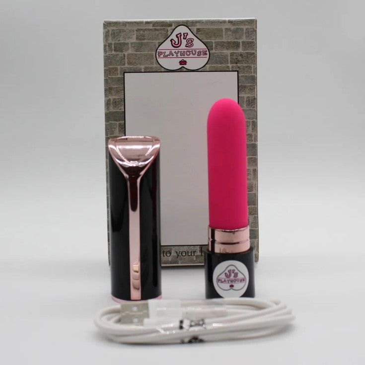 J's Playhouse® Hidden Playhouse Elegant Lipstick Rechargeable Vibrator - CLEARANCE