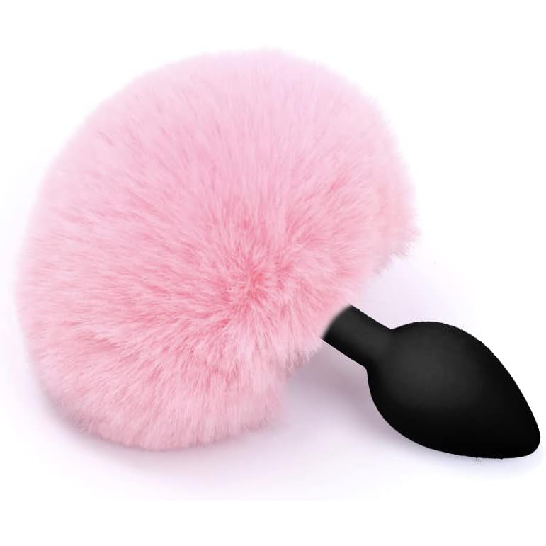 Maison Derriere Fluffy Bunny Tail Butt Plug - Pink