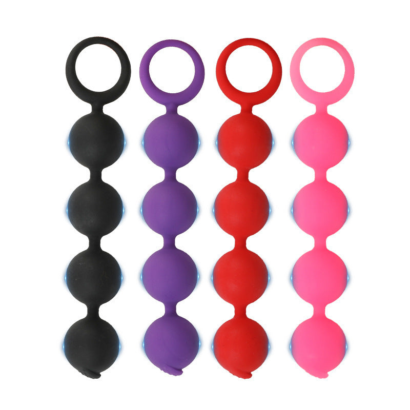 Maison Derriere Quadraplets Silicone Anal Beads - Asst Colors