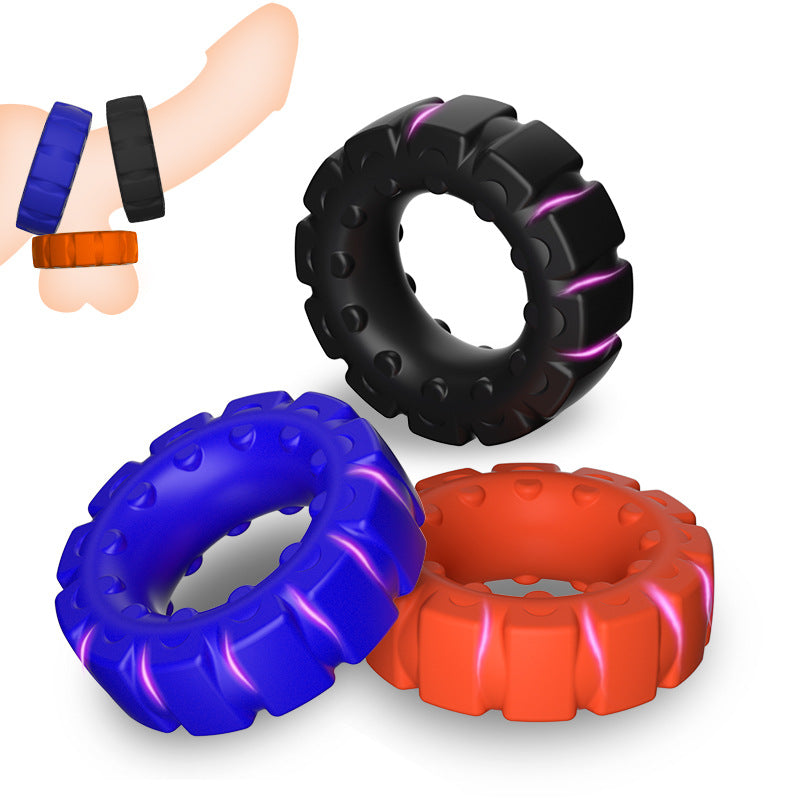 J's Playhouse® Playhouse Rings Tire Tread Silicone Cock Ring - Pick Your Color