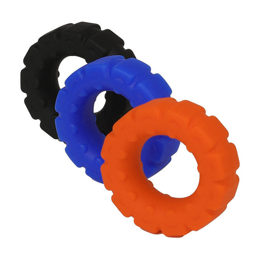 J's Playhouse® Playhouse Rings Tire Tread Silicone Cock Ring - Pick Your Color