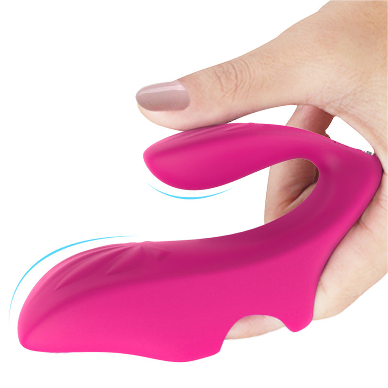 Finger Blast! Umbrella Leaf Remote Dual Finger Vibe - Hot Pink