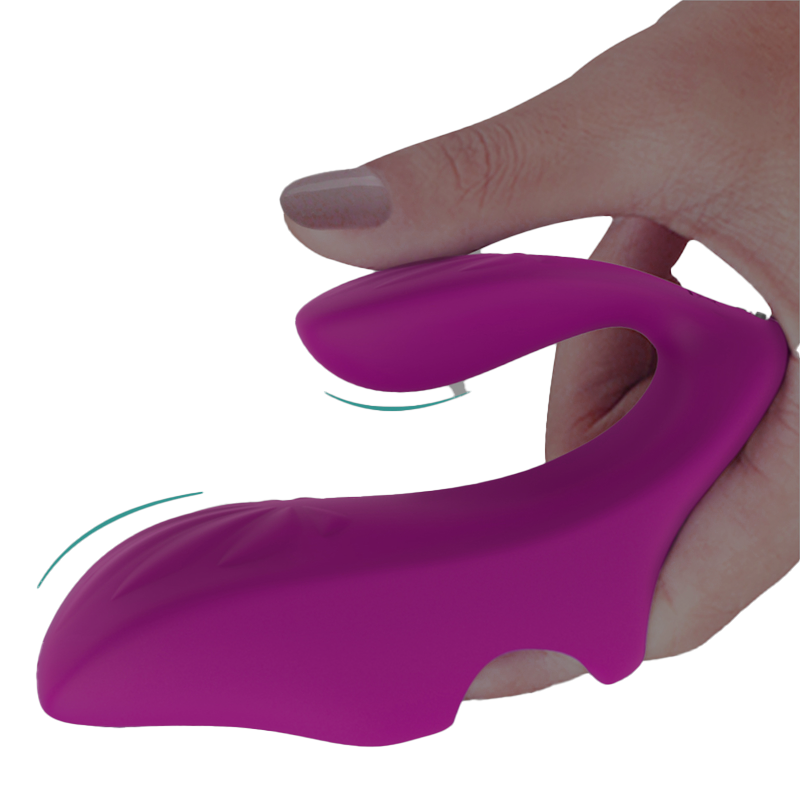 Finger Blast! Umbrella Leaf Remote Dual Finger Vibe - Purple