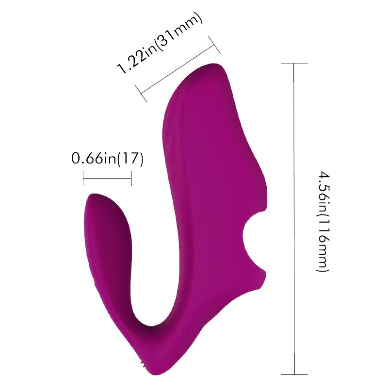 Finger Blast! Umbrella Leaf Remote Dual Finger Vibe - Purple