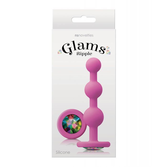 NS Novelties Glams Ripple Anal Bead Plug - Pick Your Color