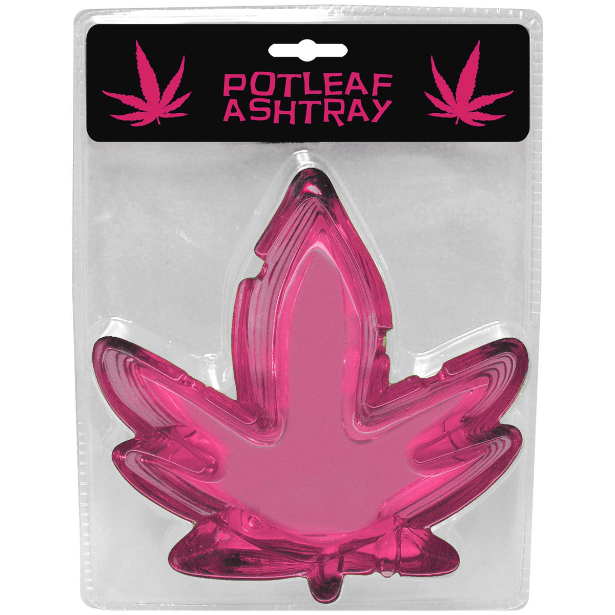 Kheper Games Potleaf Ashtray, Glass Pot Leaf Ashtray - Asst. Colors