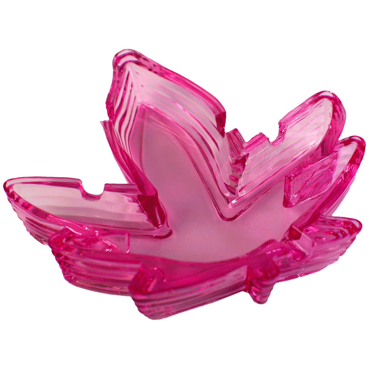 Kheper Games Potleaf Ashtray, Glass Pot Leaf Ashtray - Asst. Colors