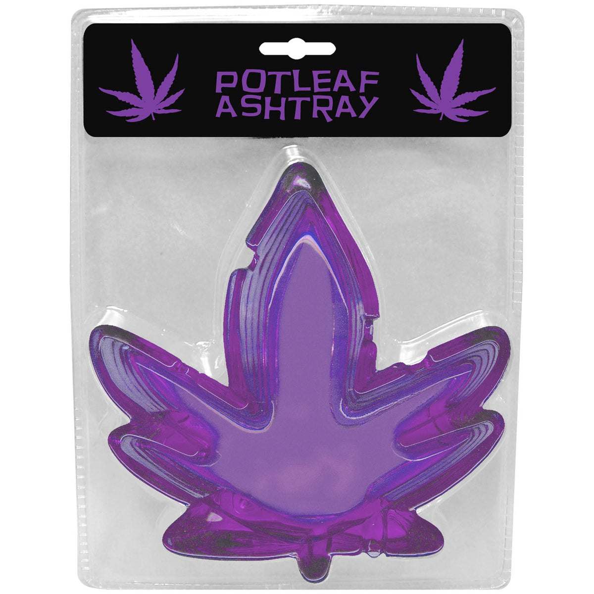 Kheper Games Potleaf Ashtray, Glass Pot Leaf Ashtray - Asst. Colors