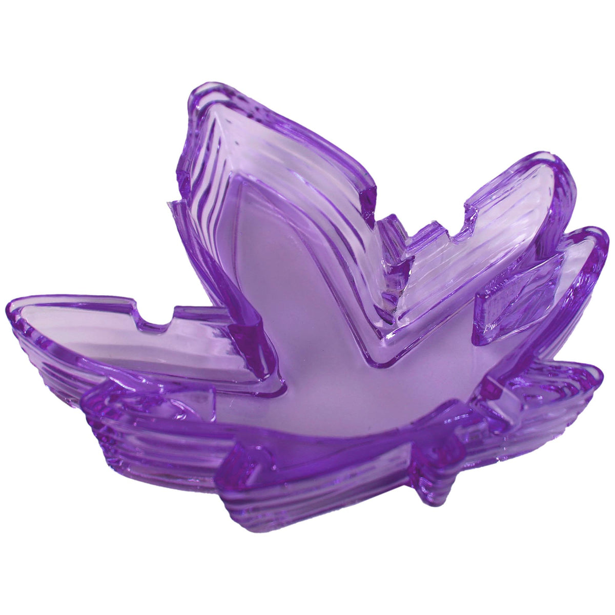 Kheper Games Potleaf Ashtray, Glass Pot Leaf Ashtray - Asst. Colors
