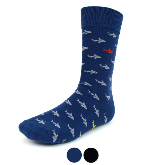 Parquet Men's Shark Novelty Socks - Pick Your Color