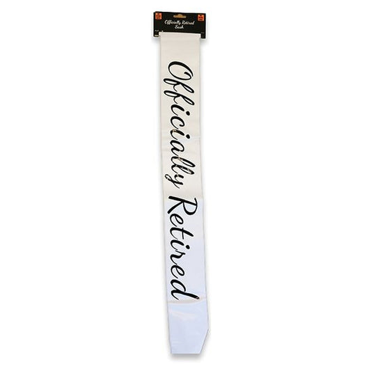 Officially Retired Sash - White
