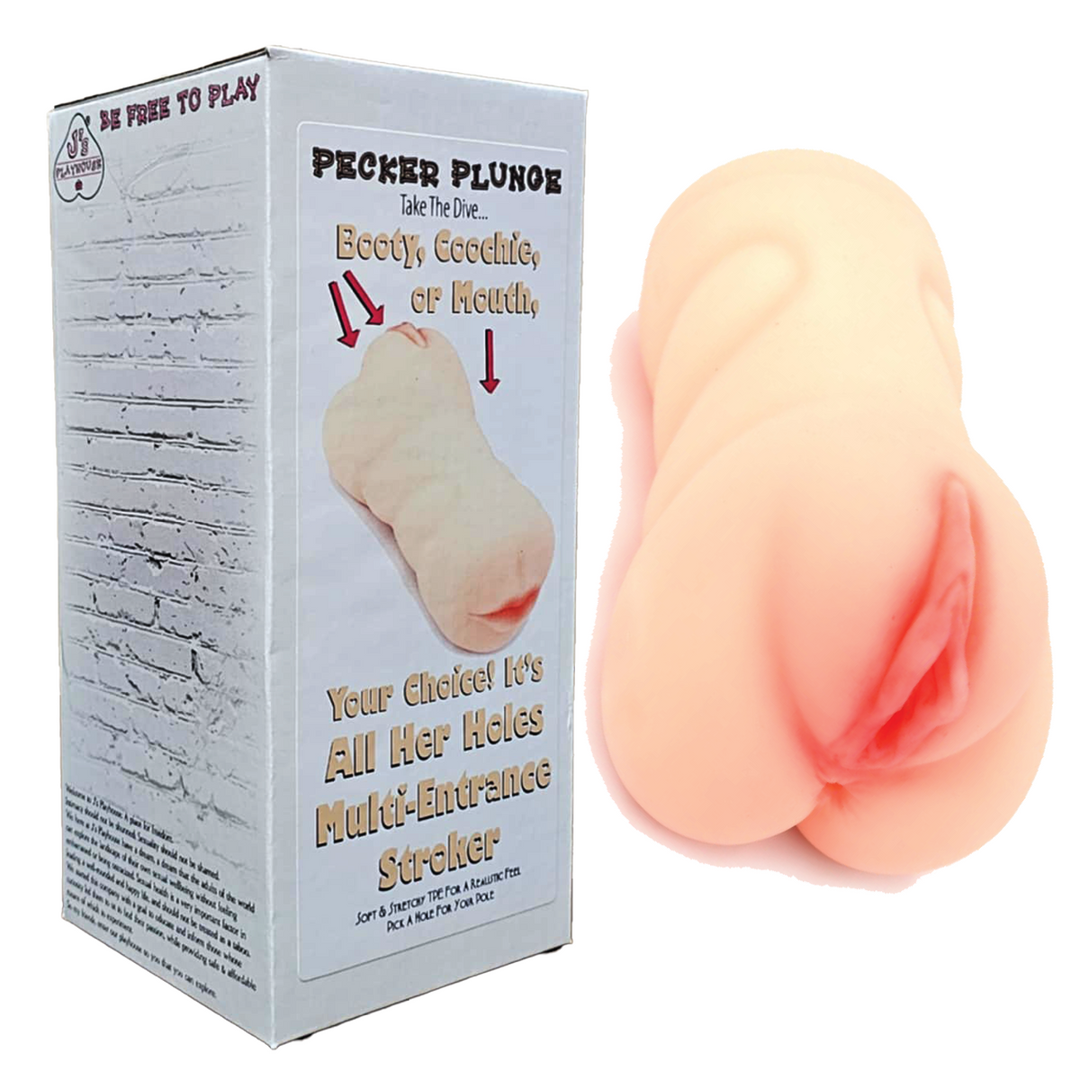 Pecker Plunge All Her Holes Stroker - Vanilla