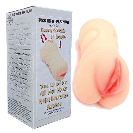 Pecker Plunge All Her Holes Stroker - Vanilla