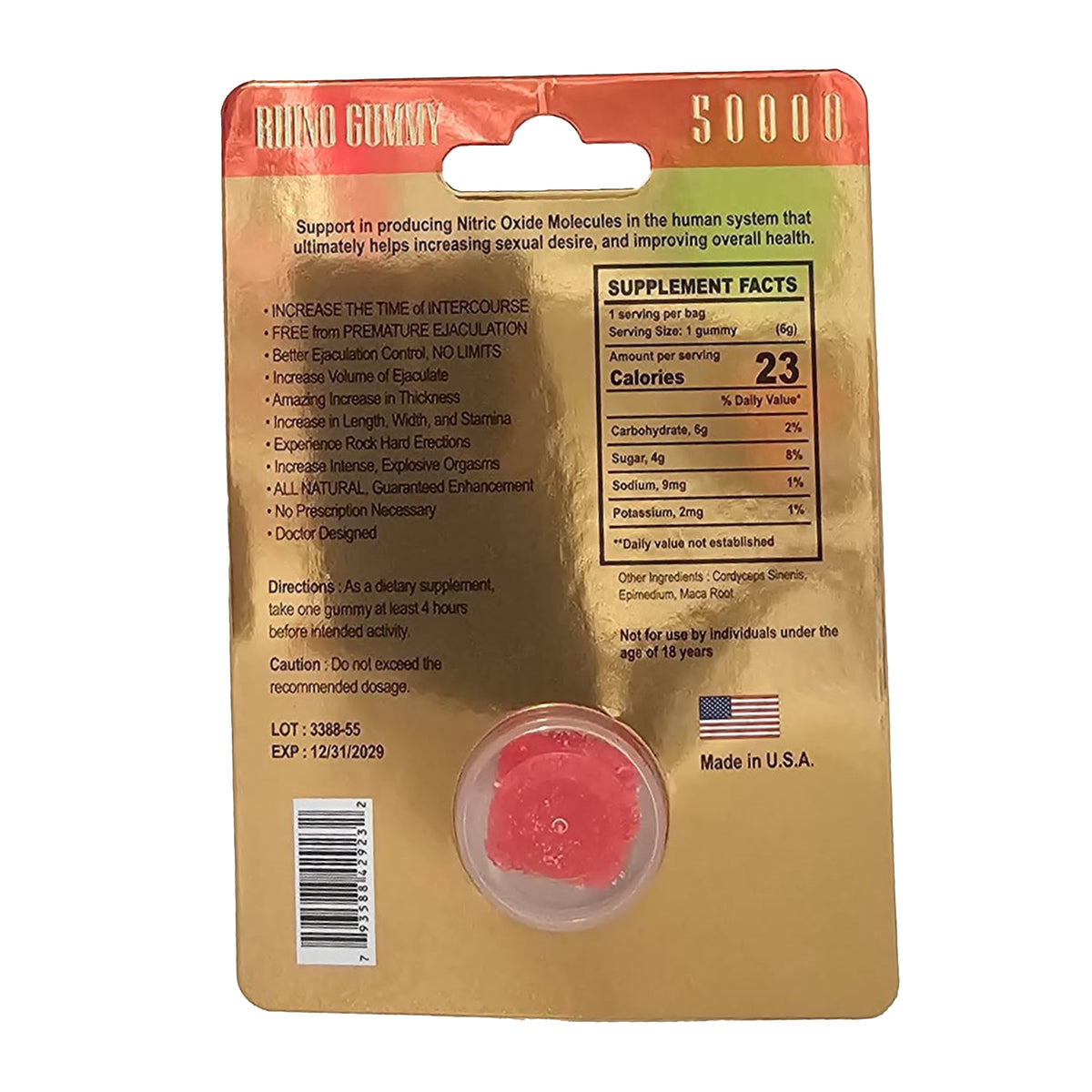 Gold 50000 Gummy Strawberry SPECIAL SALE!