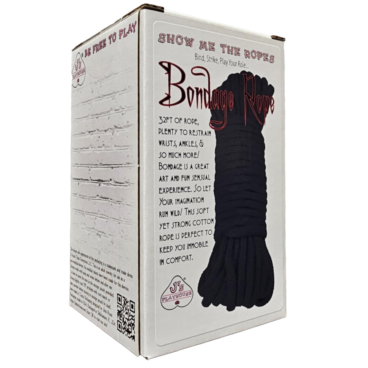 Show Me The Ropes Cotton Bondage Rope 32ft/10m - Pick Your Color