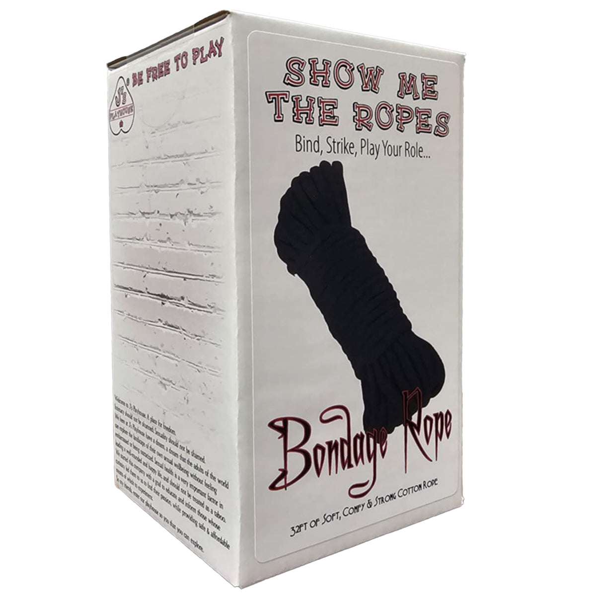 Show Me The Ropes Cotton Bondage Rope 32ft/10m - Pick Your Color
