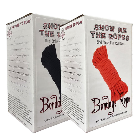 Show Me The Ropes Cotton Bondage Rope 32ft/10m - Pick Your Color
