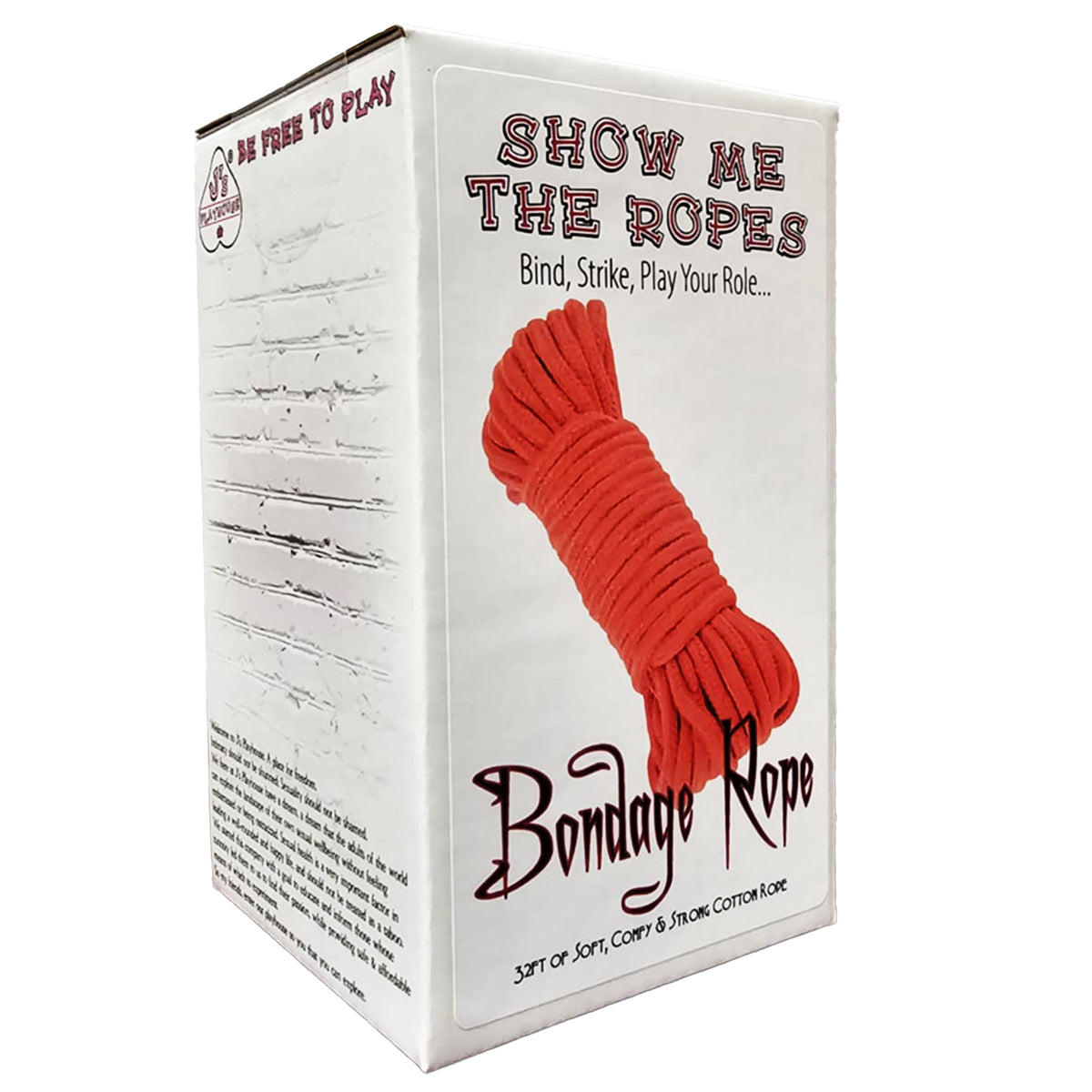 Show Me The Ropes Cotton Bondage Rope 32ft/10m - Pick Your Color
