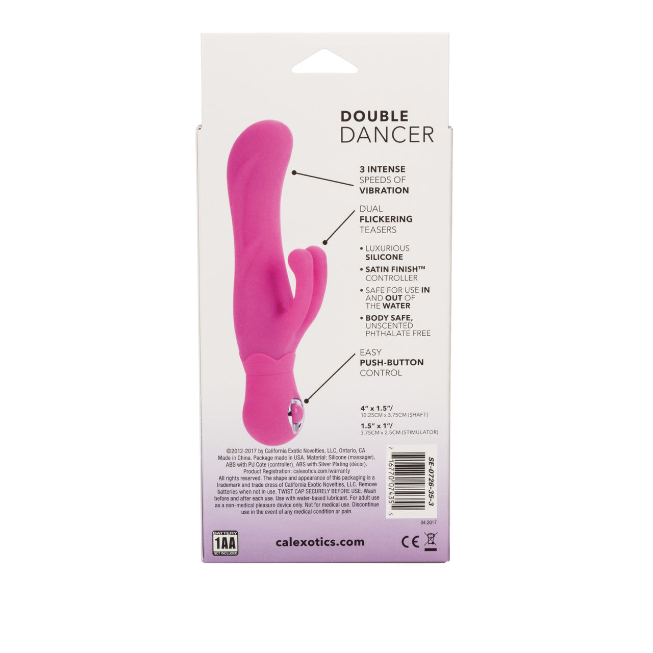 CalExoics Double Dancer Silicone Rabbit - Pick Your Color