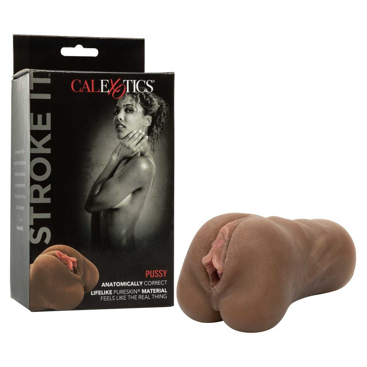 CalExotics Stroke It™ Pussy - Brown - CLEARANCE