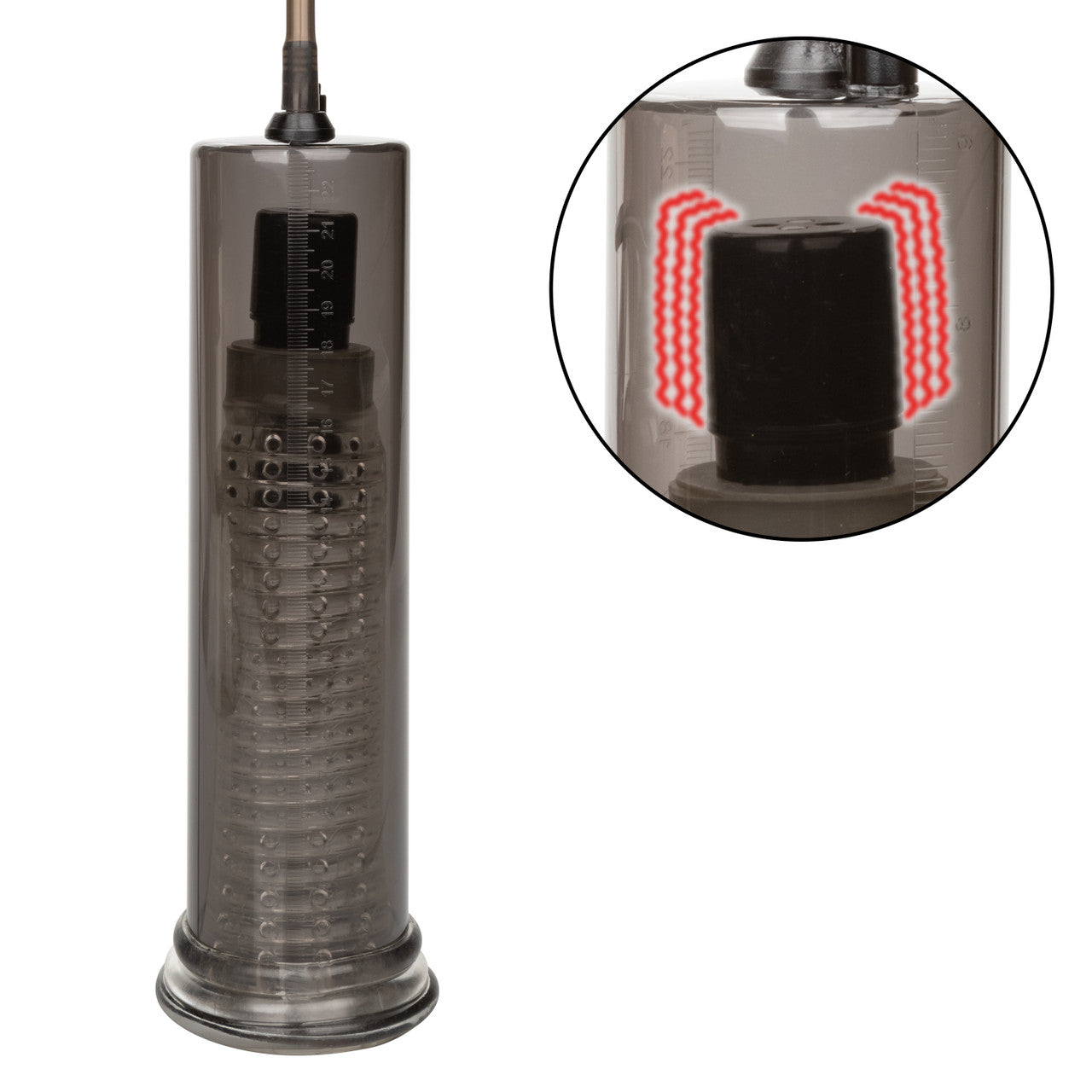 CalExotics Optimum Series Vibro Air Rechargeable Penis Pump - Smoke