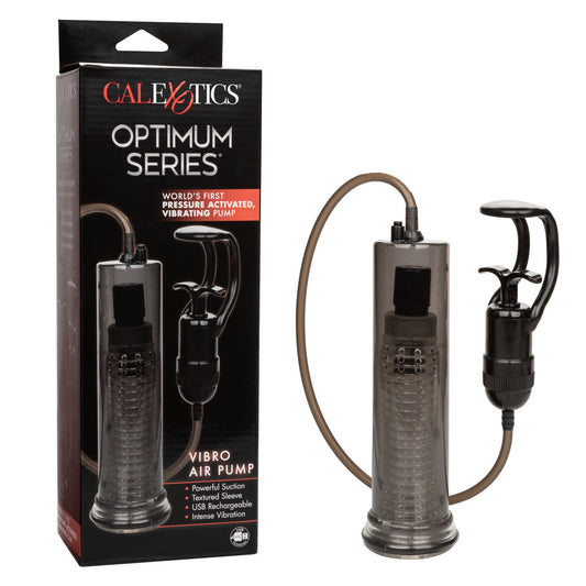 CalExotics Optimum Series Vibro Air Rechargeable Penis Pump - Smoke
