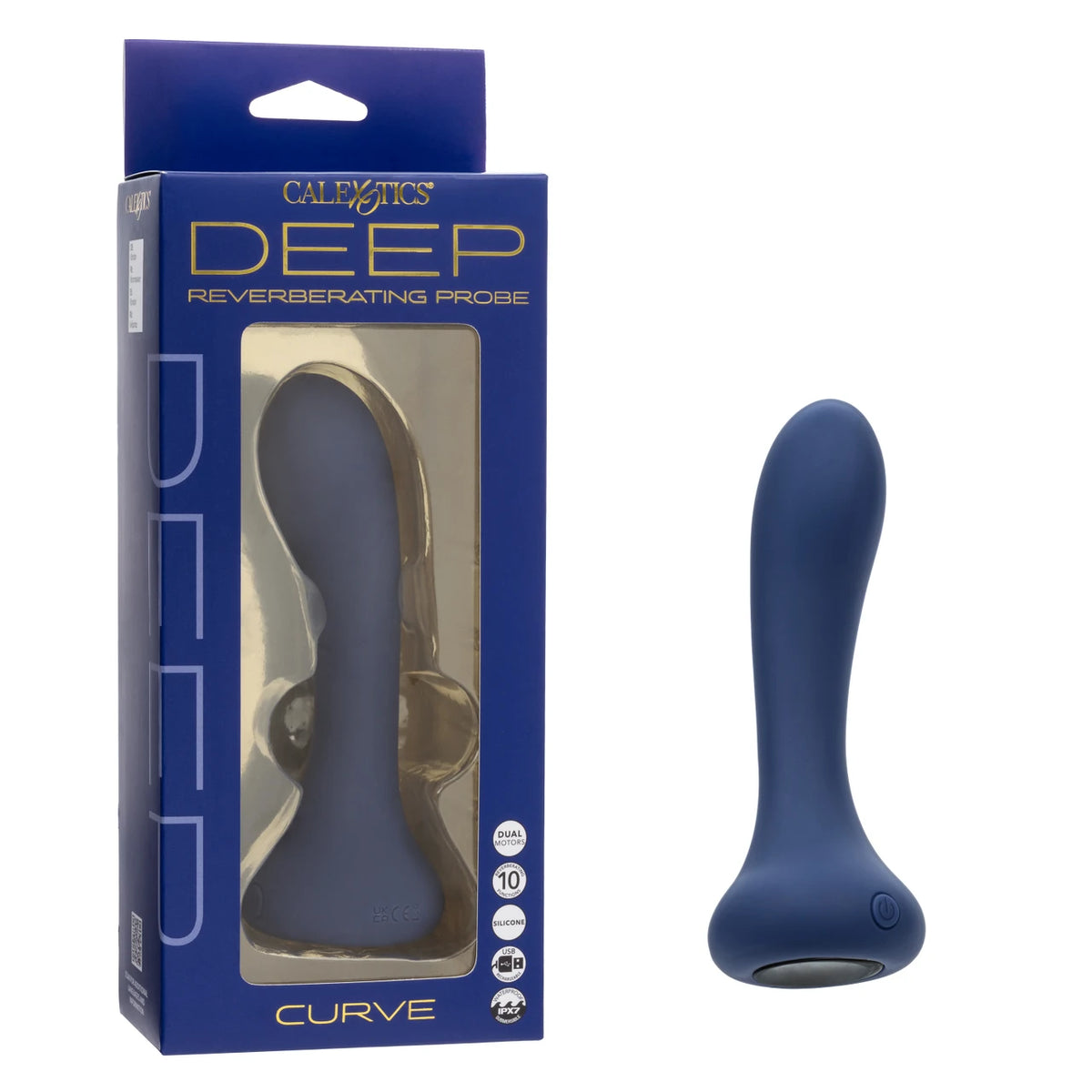 CalExotics Deep Curve Silicone Probe Vibrating Dildo