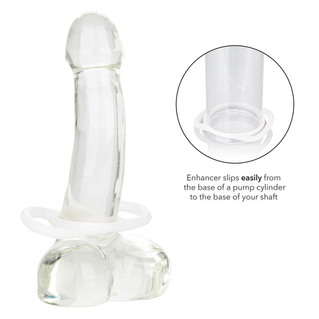 CalExotics Commander Erection Enhancer Silicone Cock Ring - White