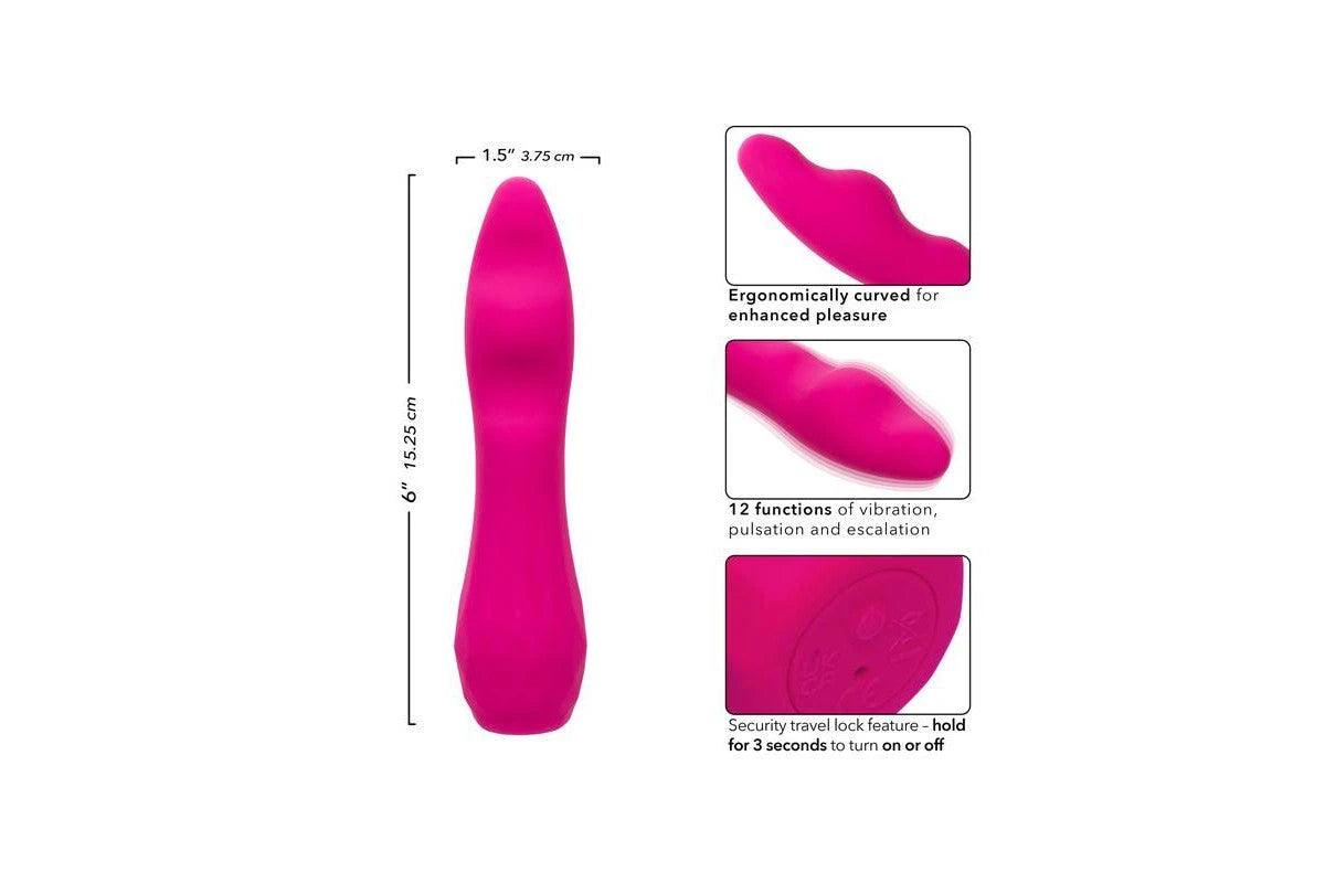 CalExotics Gia Curved Pleaser Rechargeable Silicone Vibrator